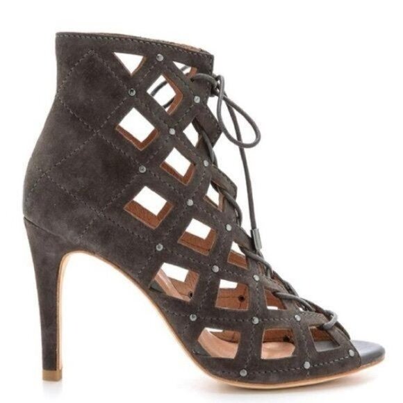 Joie Cayla Cutout Bootie Studded Caged Heels 36 - Picture 1 of 6
